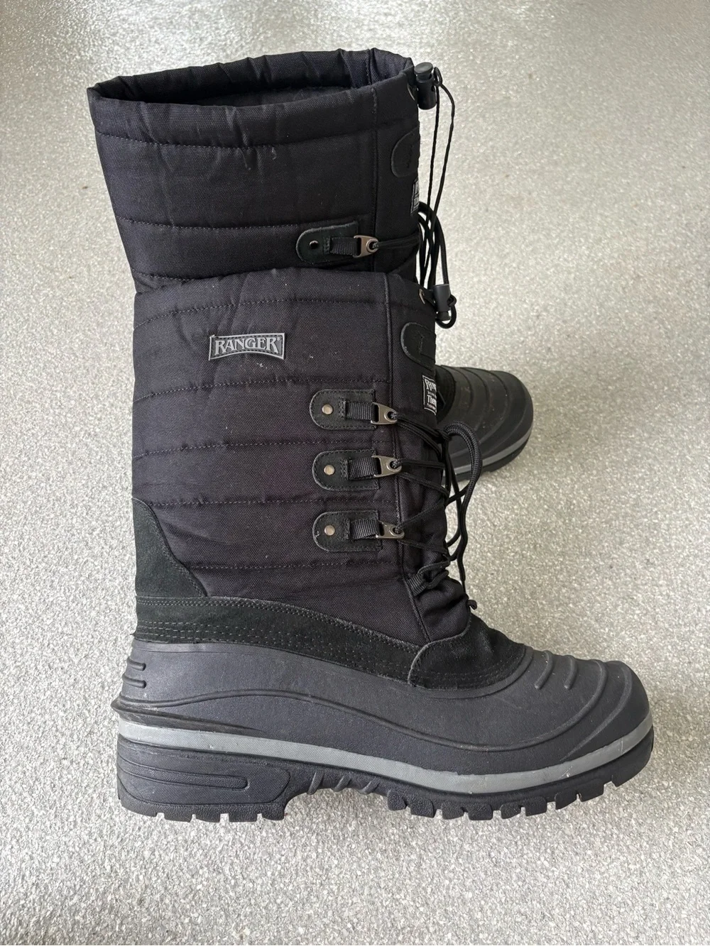 Ranger Men's Tundra II black winter boot size 14